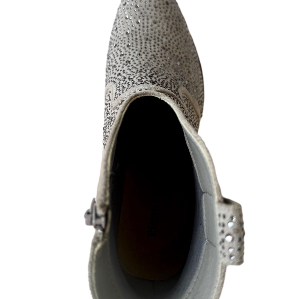 Pierre Dumas Wilder Silver Rhinestone Ankle Boots - Picture 7 of 8